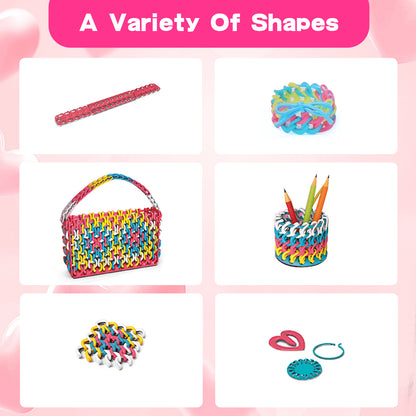 Jiakora DIY Handmade Knitting kit for Kids, can Make All Kinds of Items, Dresser Box, Bracelets, Necklaces, Handbags, etc Gifts for Girls Boys 3-7 Years Old