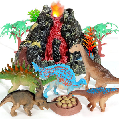 Realistic Dinosaur Toys, 25 Pieces, 3-7 Inch Models with Dinosaur Kingdom Map, Dinosaur Playset for Kids 3+, Educational Toys for Boys and Girls