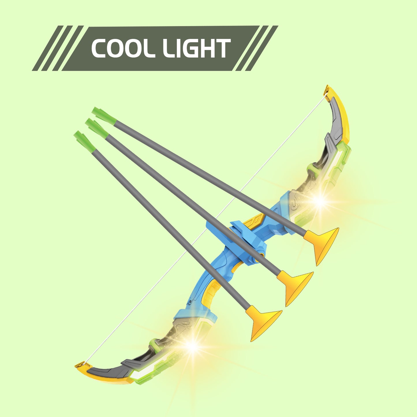 Jiakora Bow and Arrow Set for Kids -Light Up Archery Toy Set -Includes 10 Suction Cup Arrows, Target & Quiver